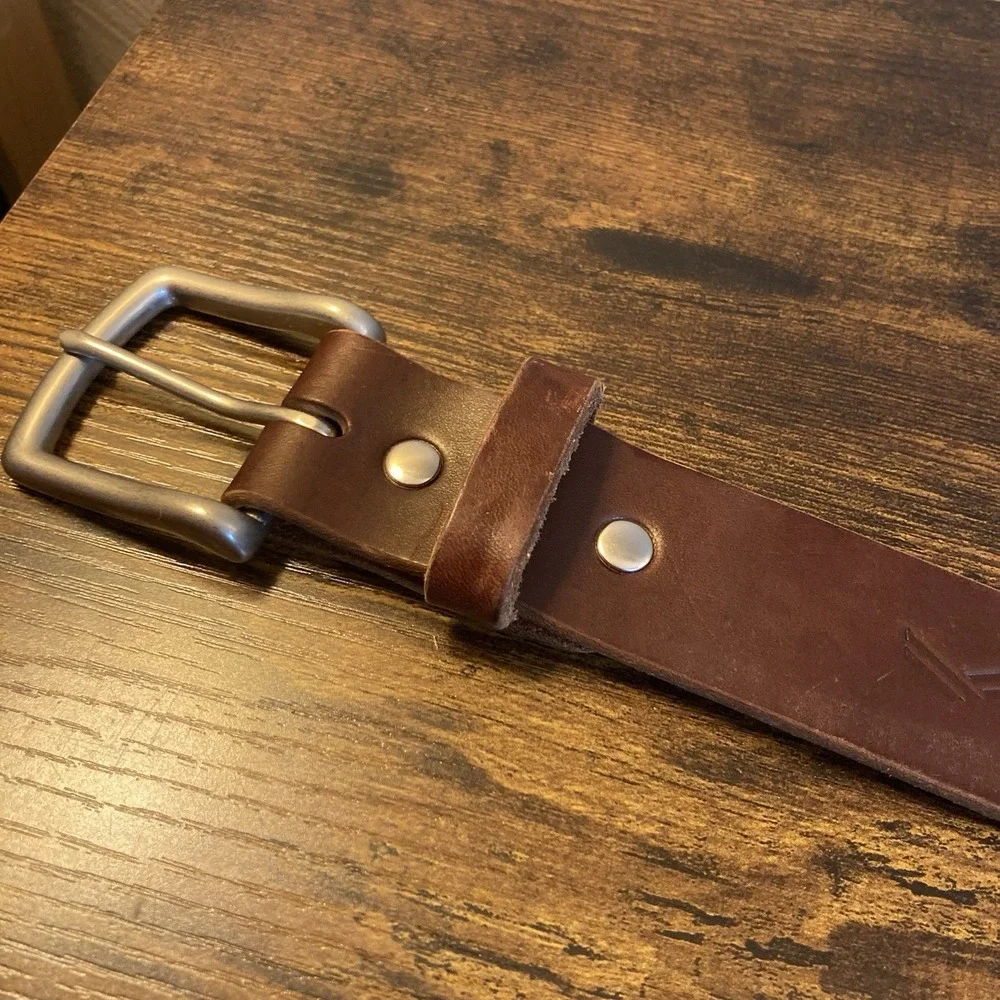 MorrisonMade Leather Belt Brown Full Grain‎ Handmade USA TikTok Viral AWM 43-48